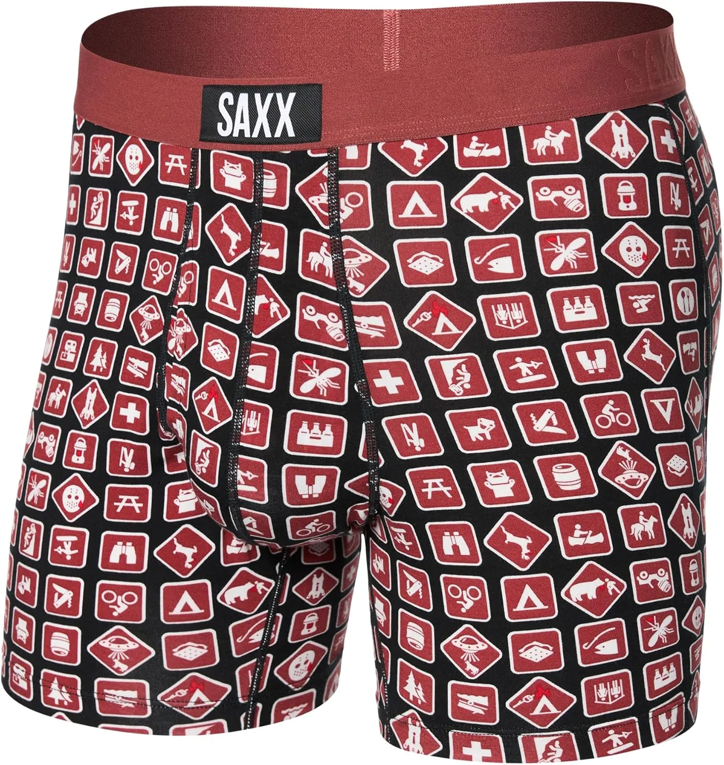 SAXX Underwear Co. Men's Underwear with Pouch Ultra Super Soft Boxer Brief Fly, Sign Off-Black, Large