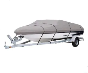 SBU Grey Boat Cover Compatible for GLASTRON GS 160 1996 1997 1998,Travel Storage Mooring