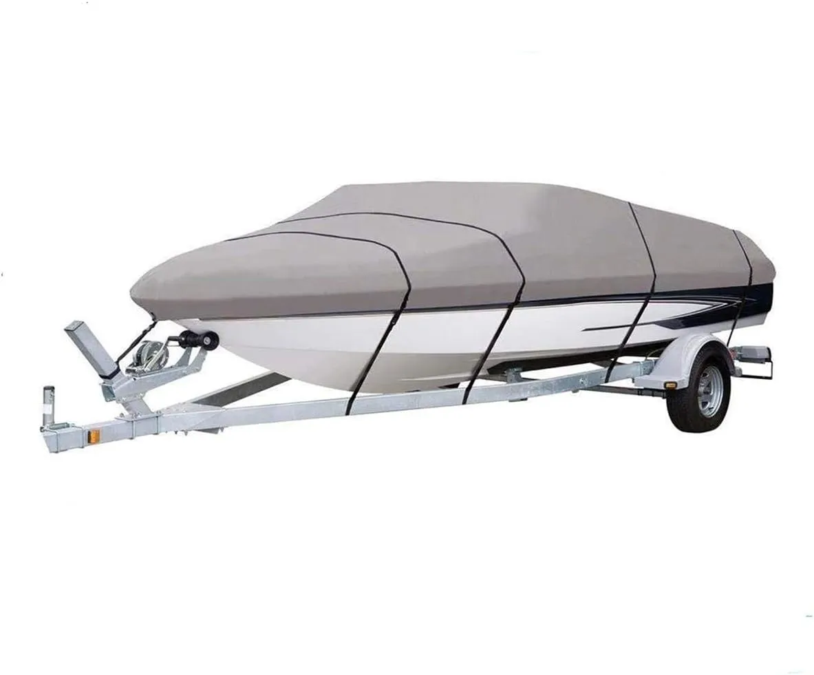 SBU Grey Boat Cover Compatible for GLASTRON GS 160 1996 1997 1998,Travel Storage Mooring