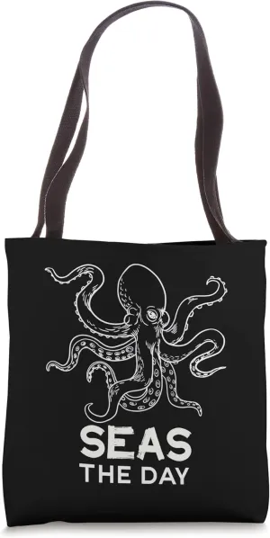 Seas The Days Octopus Tote Bag