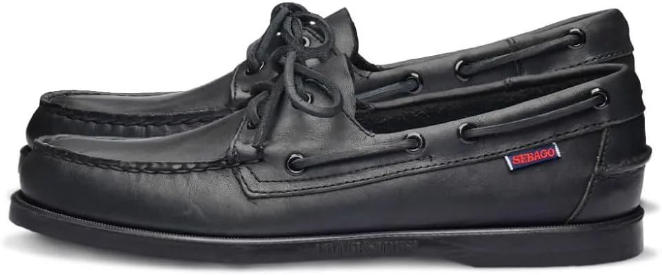 Sebago Endeavor Waterproof Boat Shoes - Leather Moccasins for Men Featuring Leather Sock Lining, 360-Degree Lacing, and Non-Marking, Slip-Resistant Outsoles