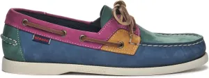 Sebago Ross Island Boat Shoes - Handsewn Nubuck Leather Moccasins with Leather Sock Lining and Non-Marking, Non-Slip Siped Rubber Soles