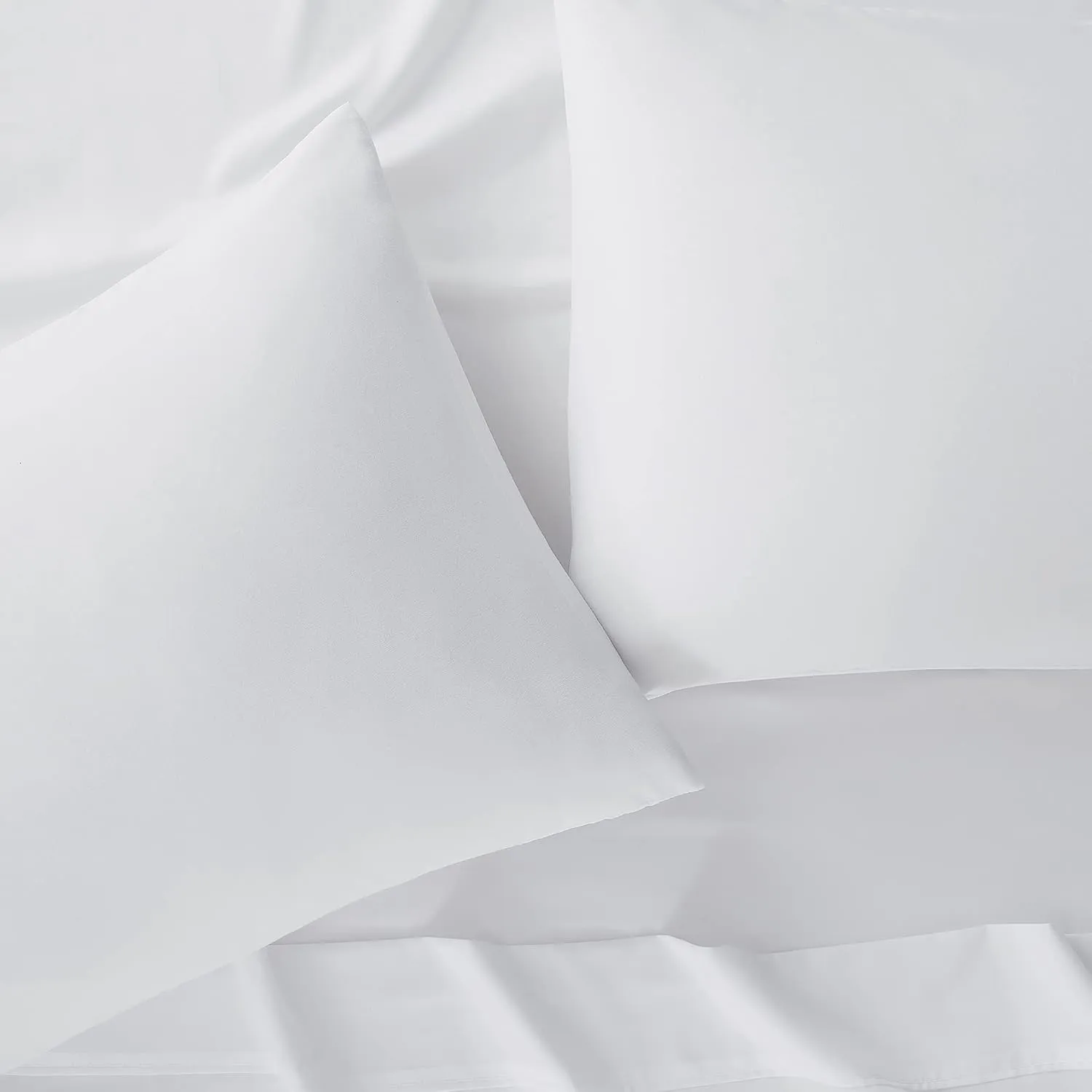 Serta Simply Clean Super Soft Hypoallergenic Stain Resistant Deep Pocket 4 Pieces Solid Bed Sheet Set, Queen, White