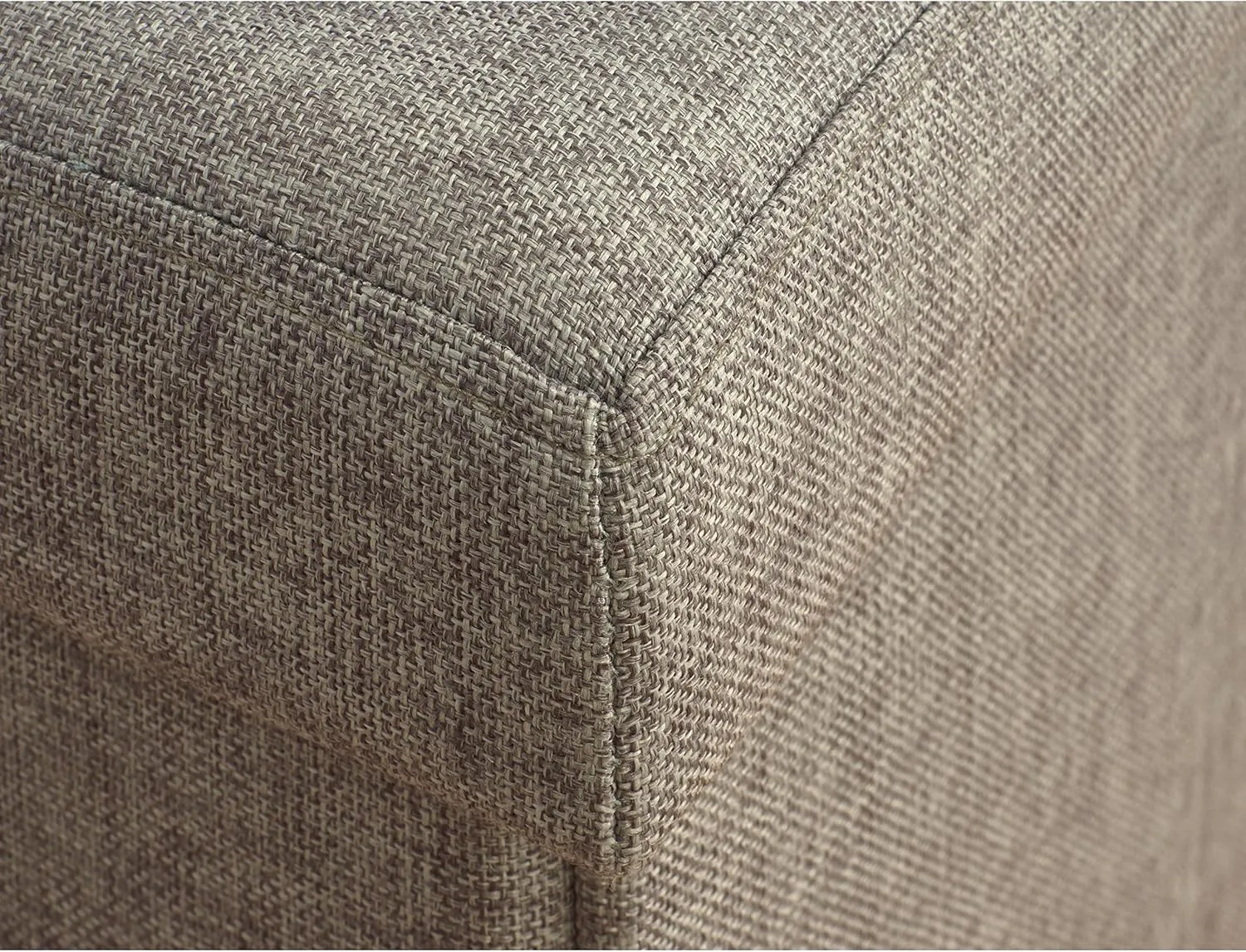 Simplify Faux Linen Double Folding Storage Ottoman (F-0637-Grey)