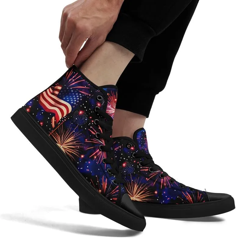 Skull High Top Sneaker for Men Women Fashion Rose Gothic Black Canvas Shoes Unisex Lace Up Casual Tennis Walking Flat Shoes