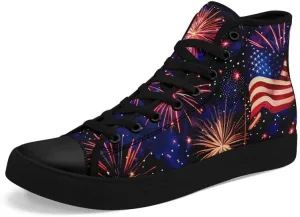 Skull High Top Sneaker for Men Women Fashion Rose Gothic Black Canvas Shoes Unisex Lace Up Casual Tennis Walking Flat Shoes