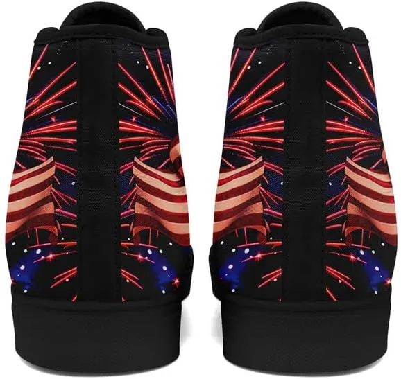 Skull High Top Sneaker for Men Women Fashion Rose Gothic Black Canvas Shoes Unisex Lace Up Casual Tennis Walking Flat Shoes