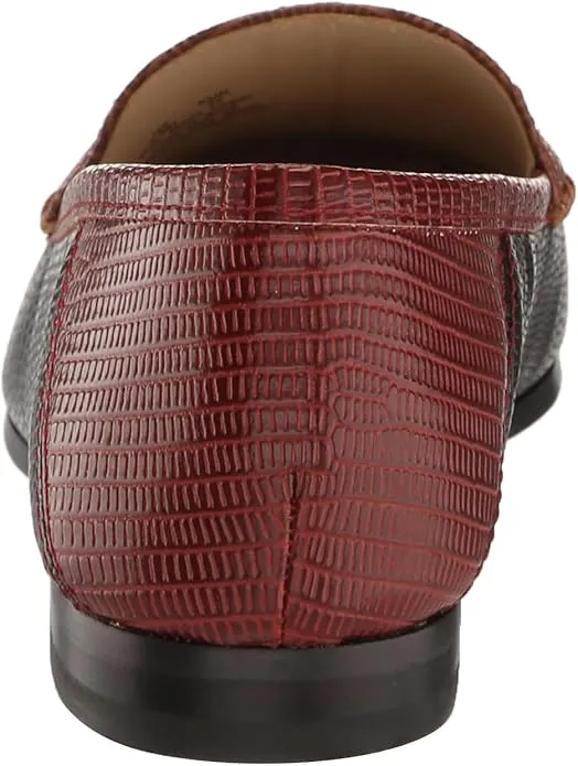 Slip Classic Loraine First-dibs sale Sam Saddle Lizard Vamp Price-conscious Edelman Toe Multi Almond On Loafers