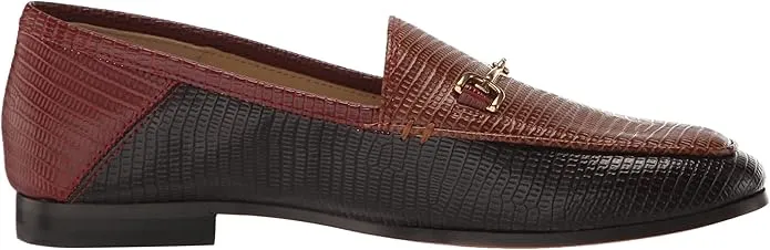 Slip Classic Loraine First-dibs sale Sam Saddle Lizard Vamp Price-conscious Edelman Toe Multi Almond On Loafers