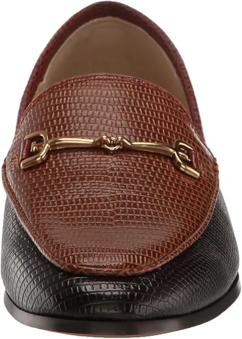 Slip Classic Loraine First-dibs sale Sam Saddle Lizard Vamp Price-conscious Edelman Toe Multi Almond On Loafers
