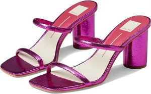 Slip Stella Dolce Deadline-driven Toe Metallic Noles Sandals Electric Secret sale Heeled Pink On Square Vita
