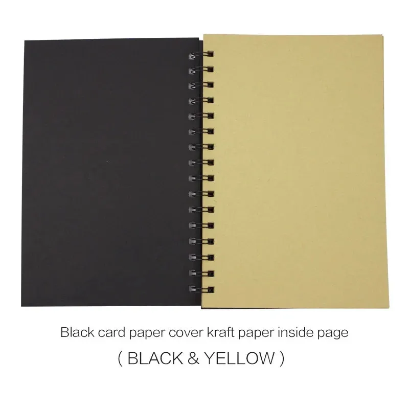 Soft Cover Spiral Notebook - Eco-Friendly Unlined Kraft Paper Sketch Pad