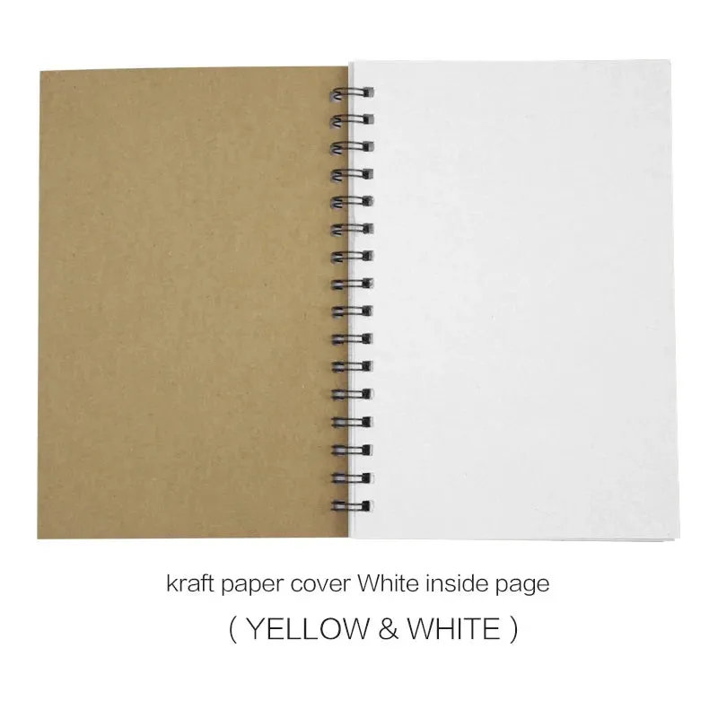 Soft Cover Spiral Notebook - Eco-Friendly Unlined Kraft Paper Sketch Pad
