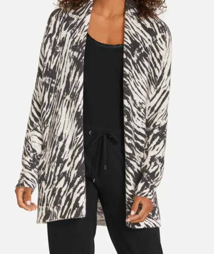 Soft Knit Zebra Print Cardigan
