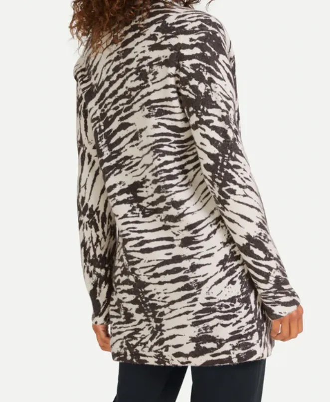 Soft Knit Zebra Print Cardigan
