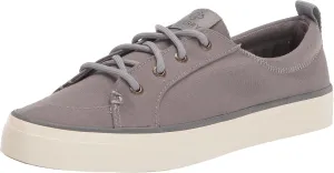 Sperry Mens Shoes Women's Crest Vibe SEACYCLED Boat Shoe, Grey Shine, 5