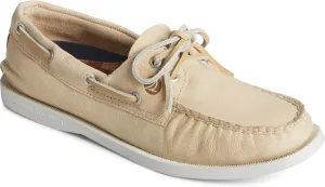Sperry Women's Authentic Original 2-Eye Boat Shoe, White Leather, 8.5