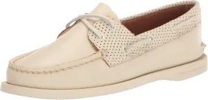 Sperry Women's Authentic Original 2-Eye Boat Shoe, White Perf, 6.5