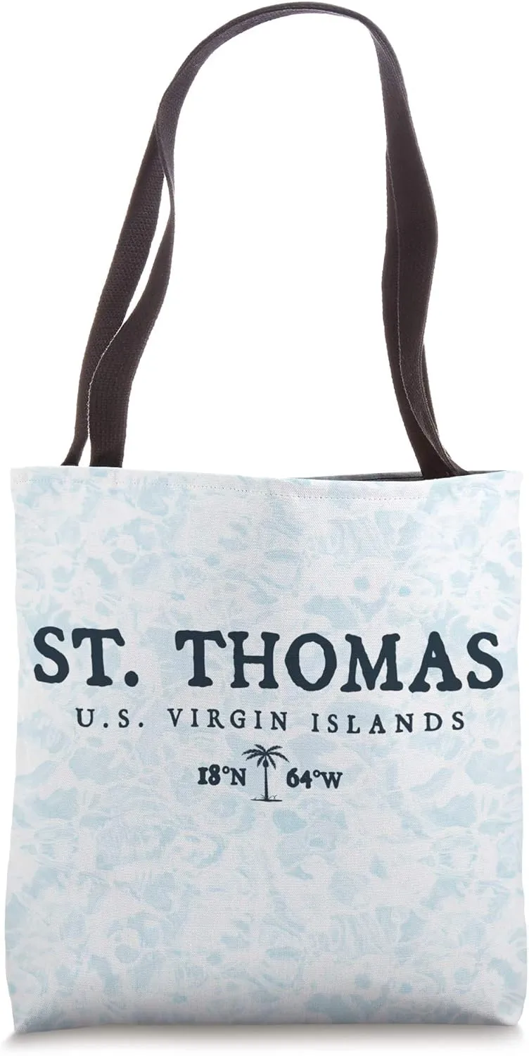 St. Thomas U.S. Palm Tree Surf Beach Gift Tote Bag