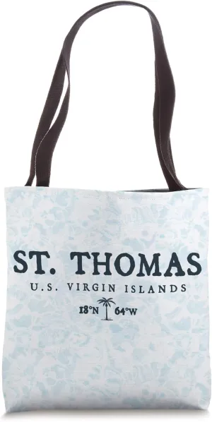 St. Thomas U.S. Palm Tree Surf Beach Gift Tote Bag