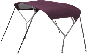Stainless Steel Sailboat Biminii 25mm Tube Heavy-Duty Boat-Cover Top Canopy Water Sun Proof UV Protection Maroon (Color : 3.0m 3.3m Maroon)