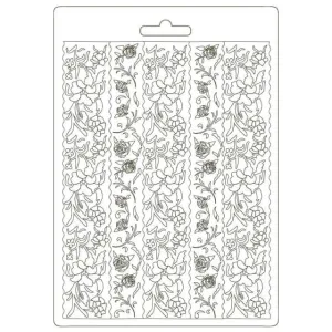 Stamperia -  Texture Impression - Soft Mould A5 - Alice Boarders*
