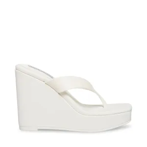 Steve Refined Rounded Performance-optimized Platform On Sandals Slip Madden Open Affordable luxury White Wedge Toe