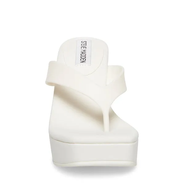 Steve Refined Rounded Performance-optimized Platform On Sandals Slip Madden Open Affordable luxury White Wedge Toe