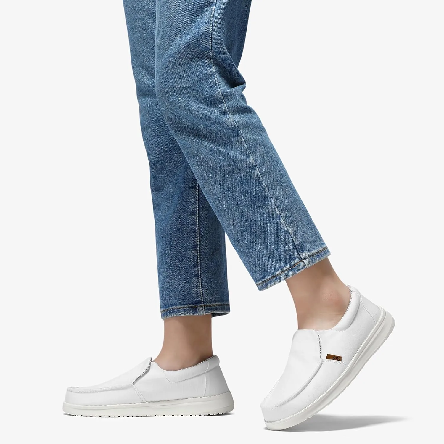 STQ Slip on Boat Shoes for Women Orthopedic Casual Loafers with Arch Support