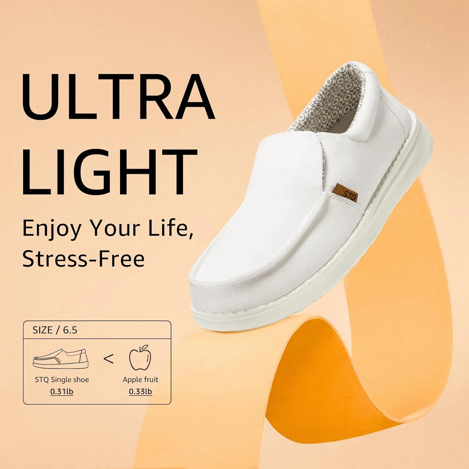 STQ Slip on Boat Shoes for Women Orthopedic Casual Loafers with Arch Support