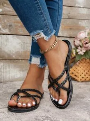 strap sandal Big savings Braided International tracking