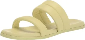 Strappy On Slip Adore Vita Dolce Sandals Perfectly constructed Open Leather Slides Yellow Squared Toe On-time delivery