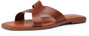 Stratuxx Kaze Womens Flat Sandals Flat Slide Sandals White,Black, Brown,Metallic Flat Sandals Leopard
