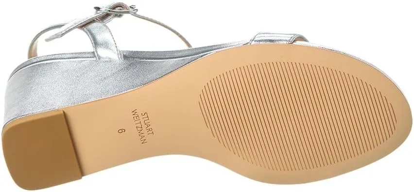 Stuart Weitzman Dancer 75 Leather Wedge Sandal