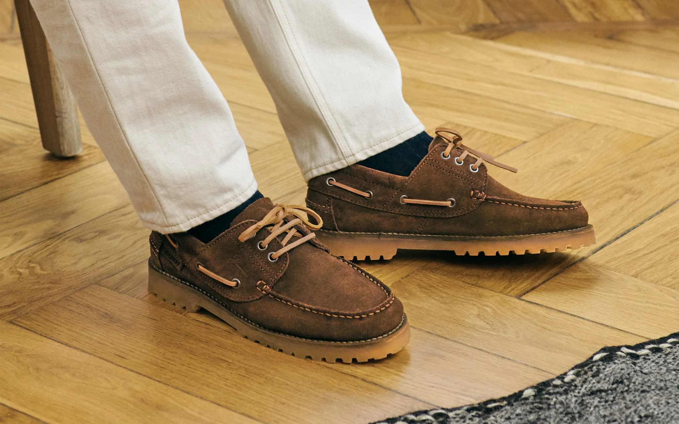 Suede Field Moccassins - R57KV - Hamptons Cocoa