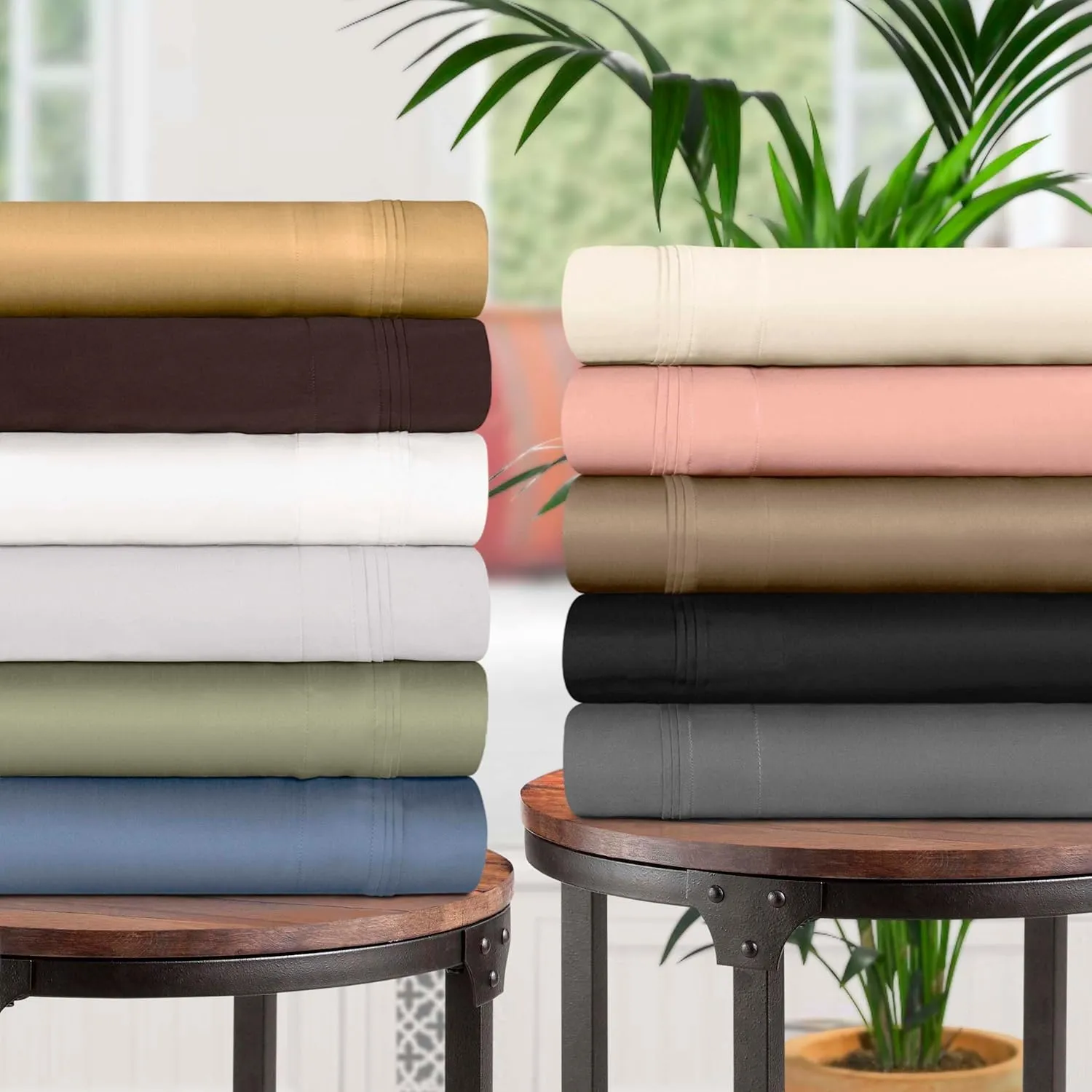 Superior Egyptian Cotton 4 Piece Sheet Set, Luxury 1500 Thread Count, Modern Design, Sustainable Sheets, Ultra-Soft Basics, Solid, Deep Pocket Fitted Sheet, Flat Sheet, Pillowcases, King, White