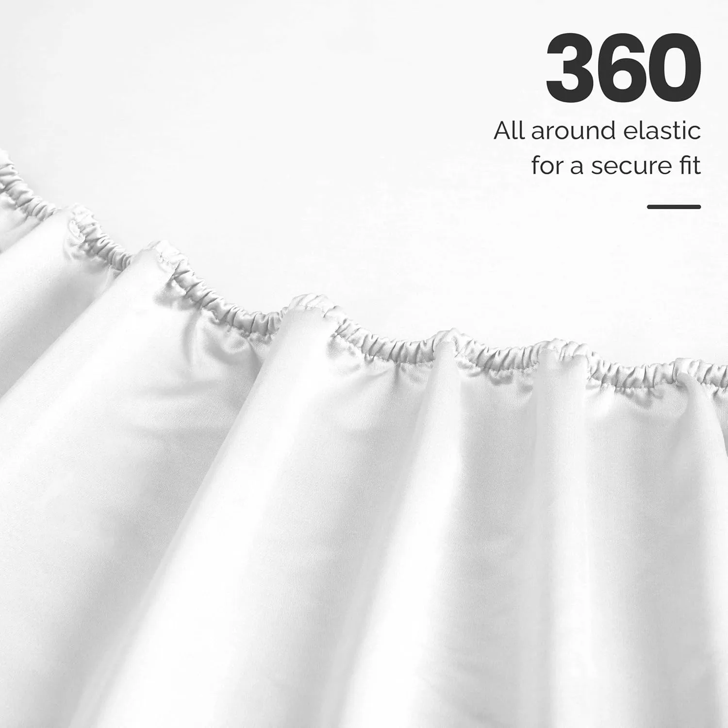 Superior Egyptian Cotton 4 Piece Sheet Set, Luxury 1500 Thread Count, Modern Design, Sustainable Sheets, Ultra-Soft Basics, Solid, Deep Pocket Fitted Sheet, Flat Sheet, Pillowcases, King, White