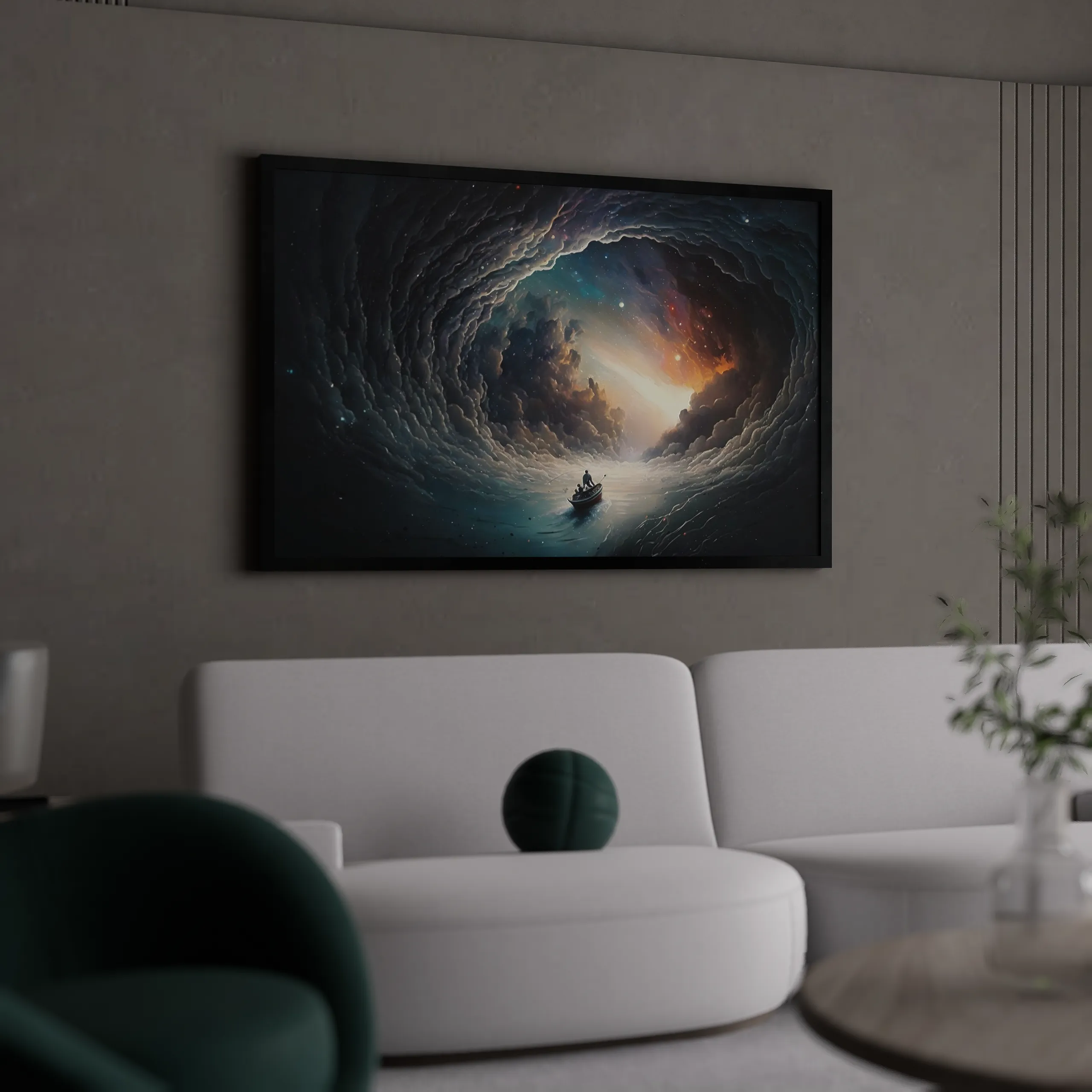 Surreal Dreamscape Canvas Art - Cosmic Abstract art Prints - Unique Wall Decor