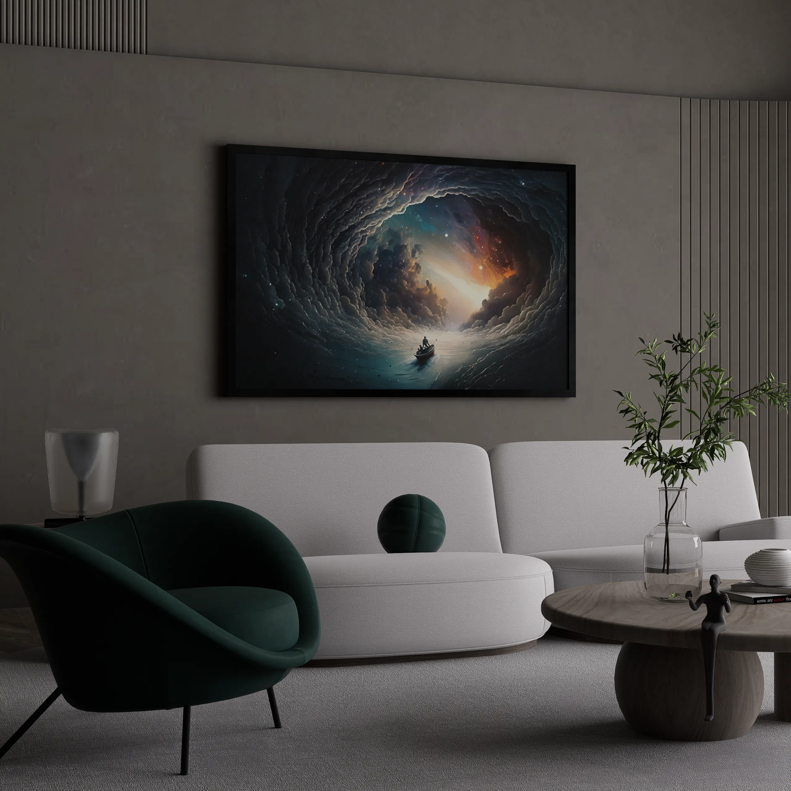 Surreal Dreamscape Canvas Art - Cosmic Abstract art Prints - Unique Wall Decor