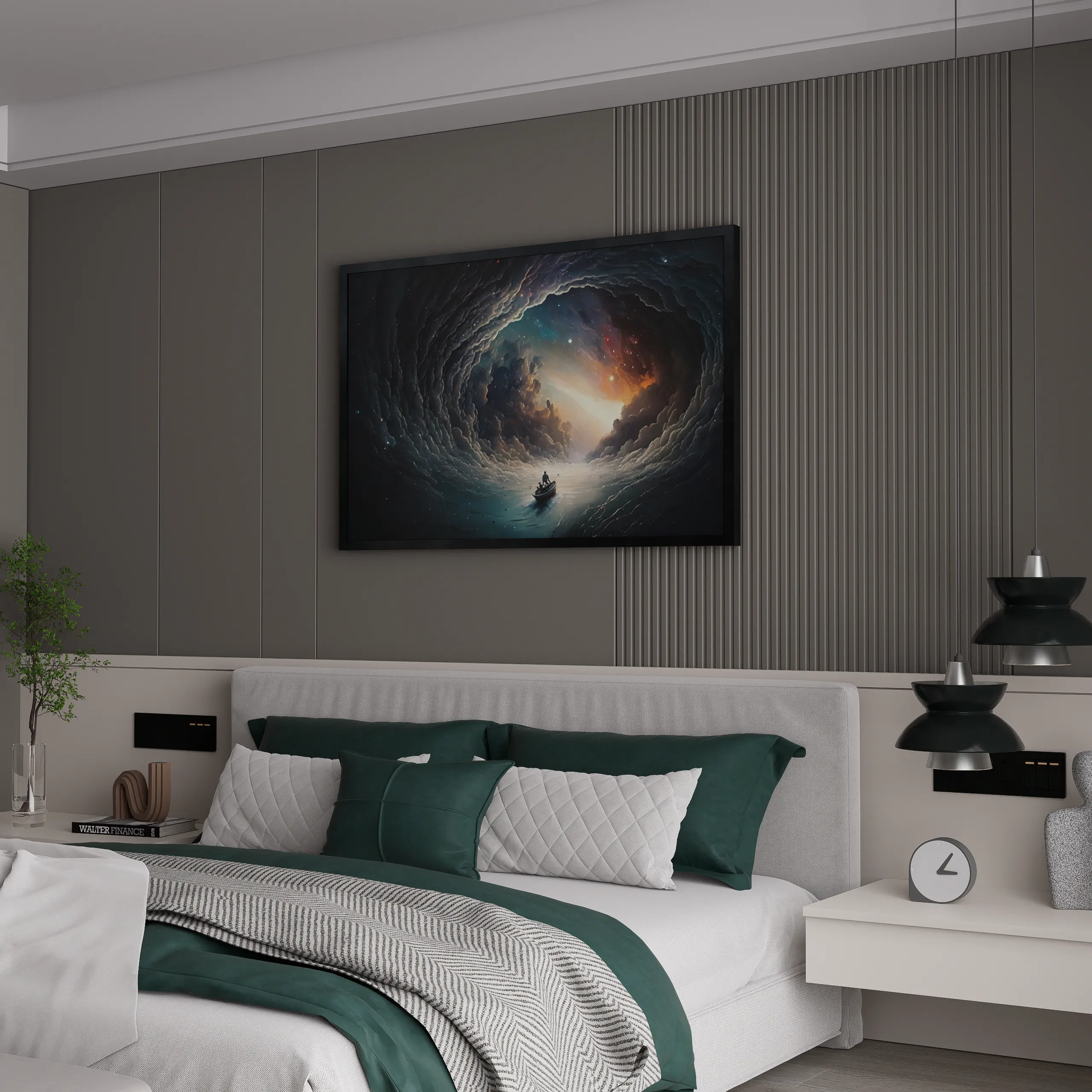 Surreal Dreamscape Canvas Art - Cosmic Abstract art Prints - Unique Wall Decor