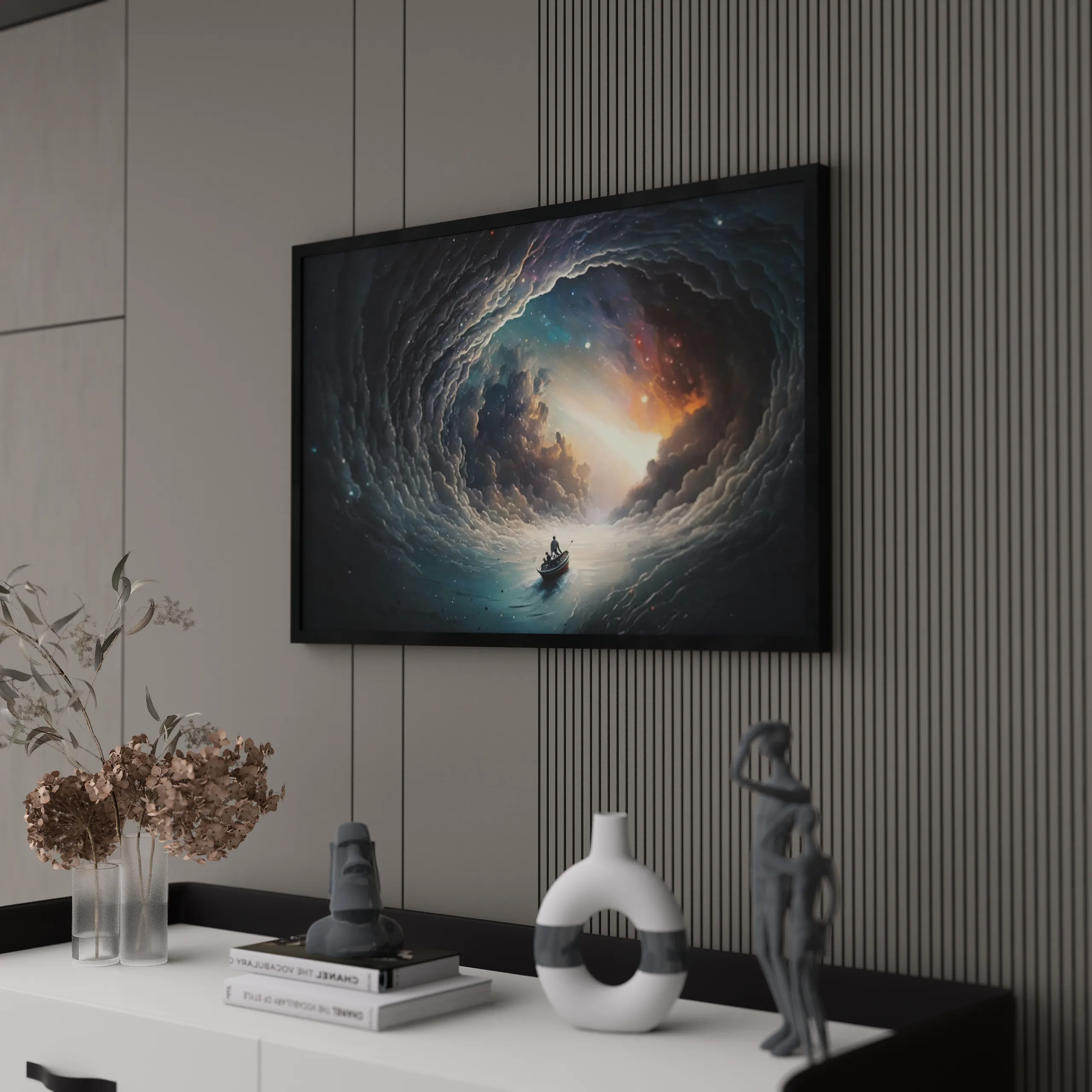 Surreal Dreamscape Canvas Art - Cosmic Abstract art Prints - Unique Wall Decor