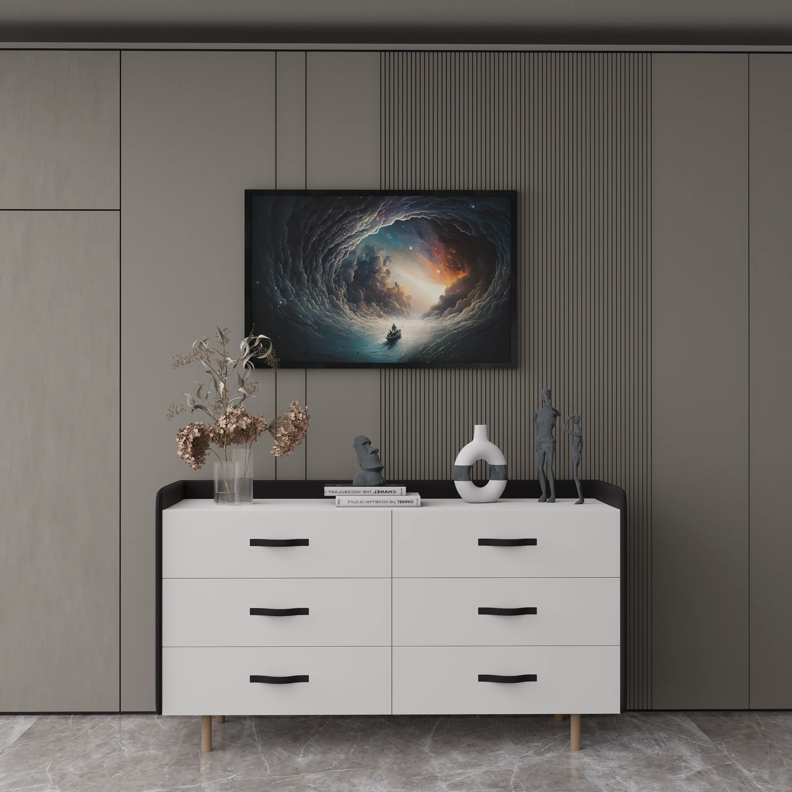 Surreal Dreamscape Canvas Art - Cosmic Abstract art Prints - Unique Wall Decor