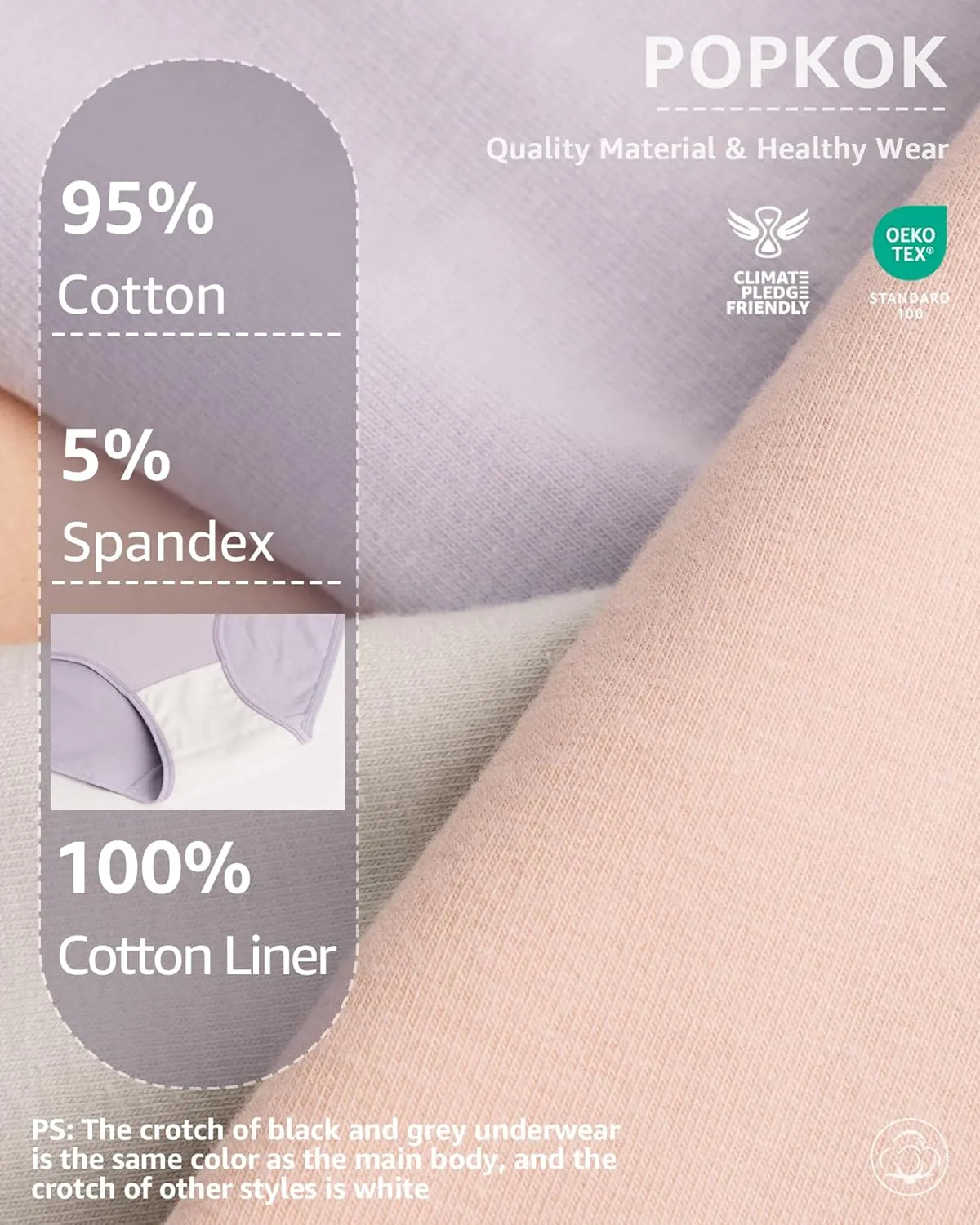 Teen Girls Underwear Cotton Brief Panties 6 pack