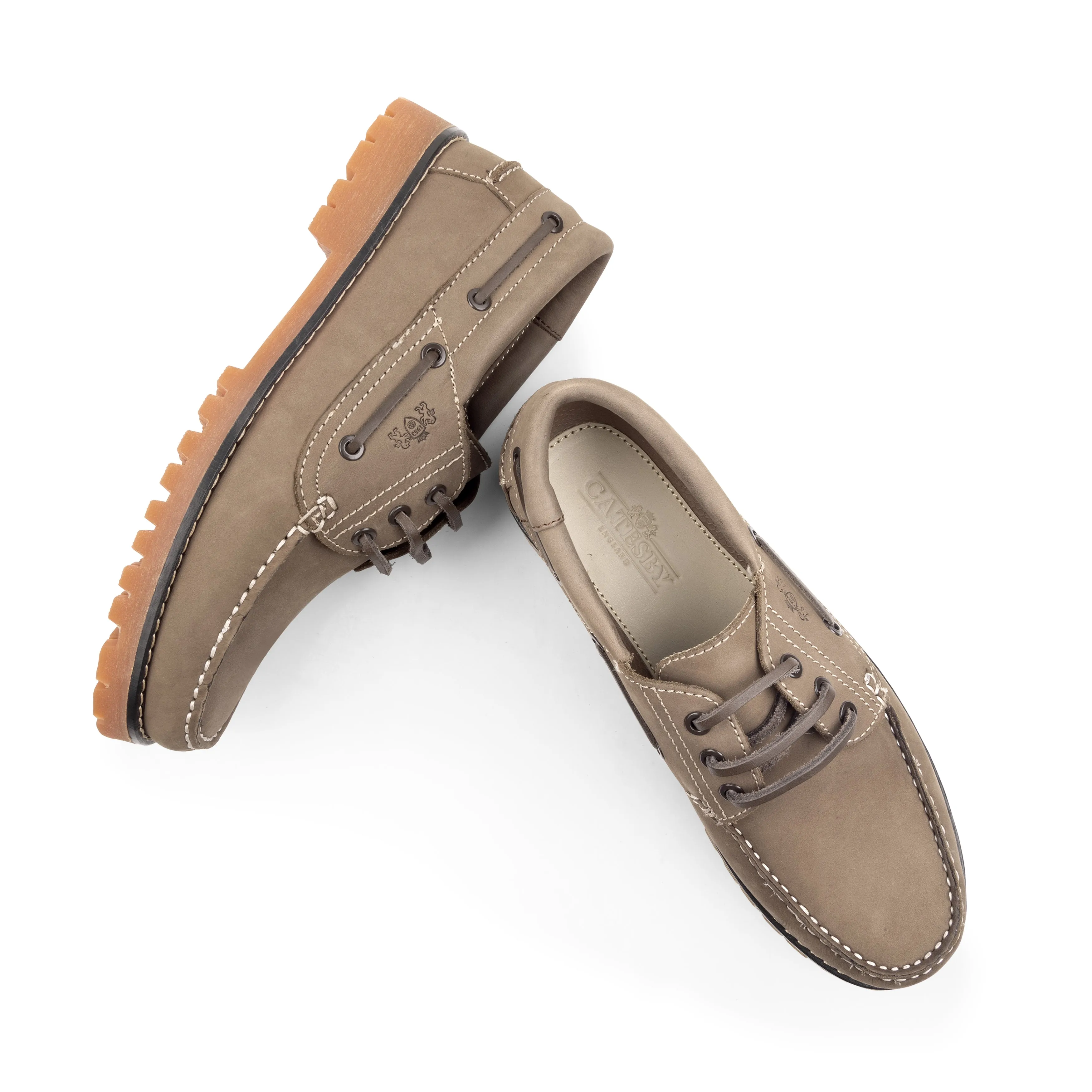 Timber Men's Boat Shoes - TAUPE