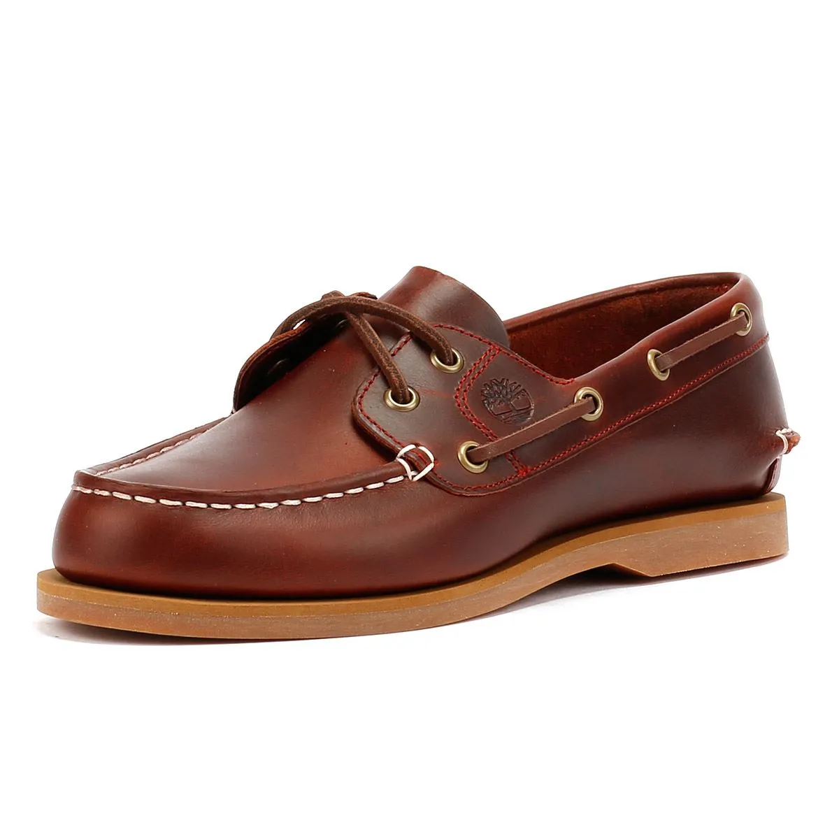 Timberland Classic 2 Eye Leather Women's Burgundy Boat Shoes