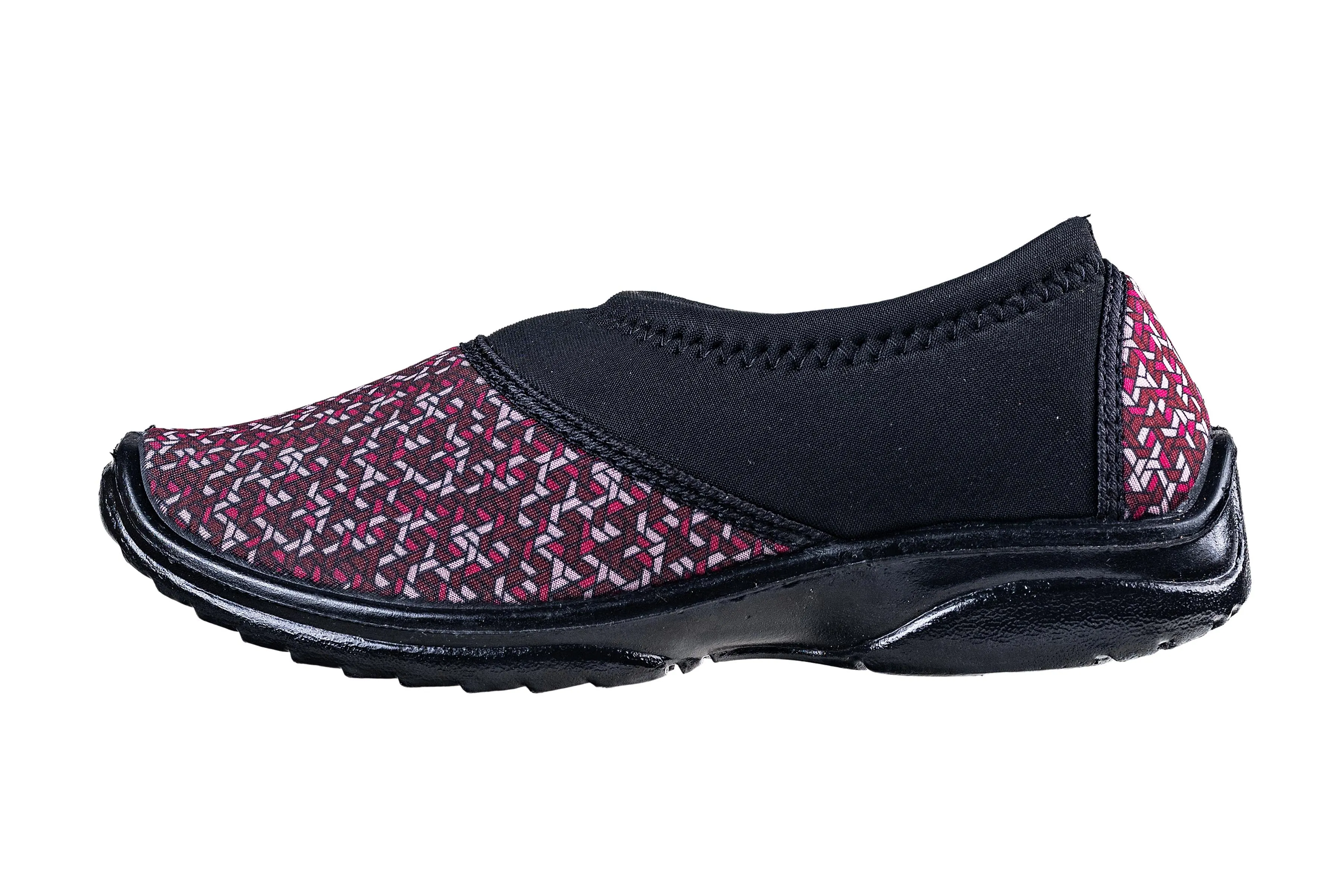 Titas Ladies Pink / Beige Print Canvas Shoe