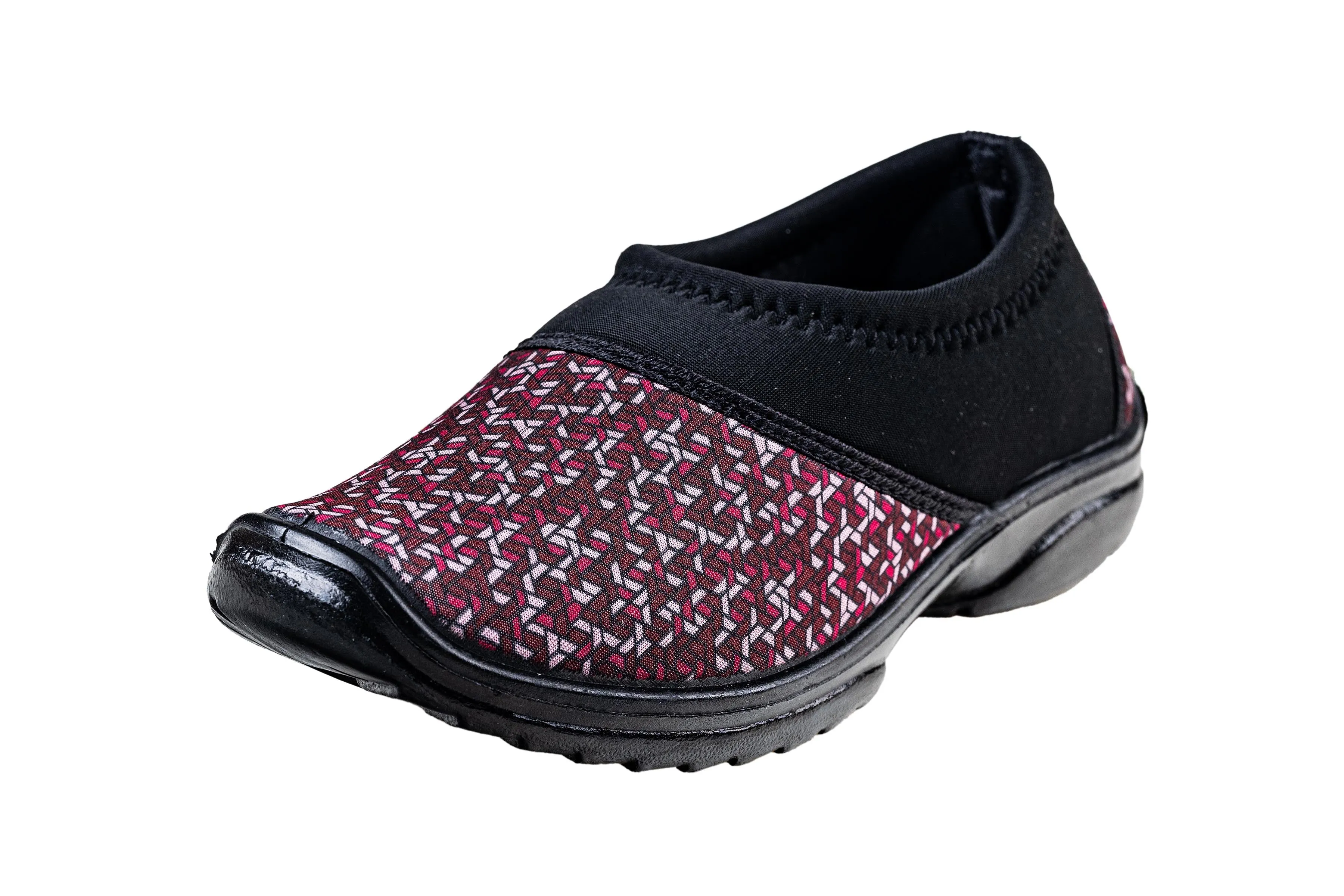 Titas Ladies Pink / Beige Print Canvas Shoe