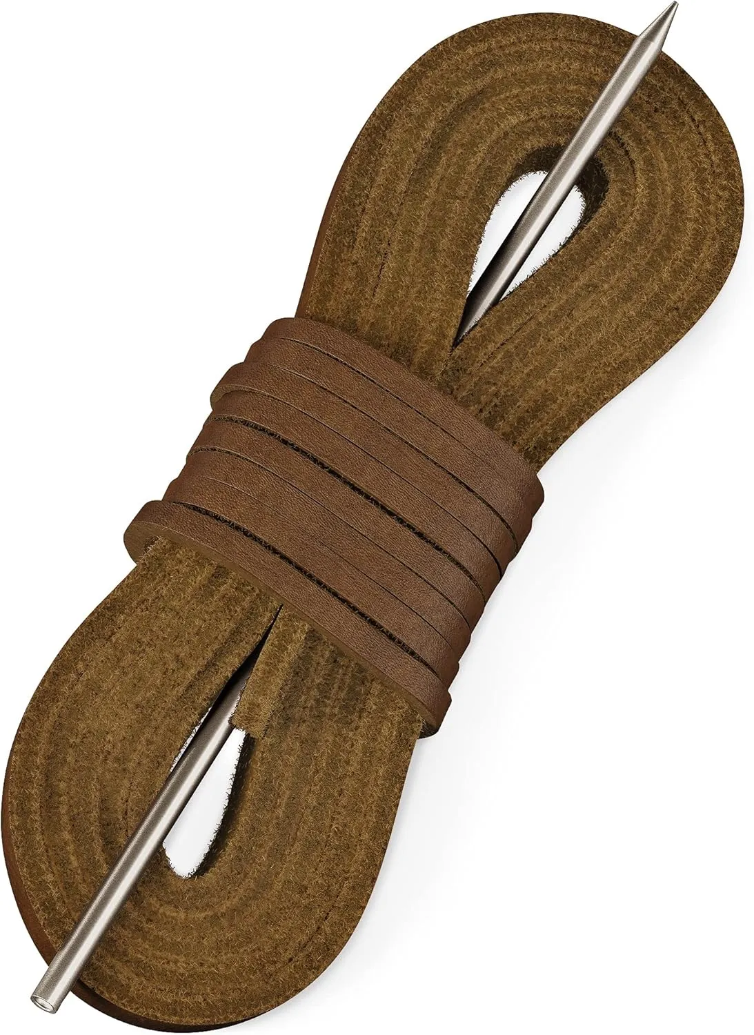 TOFL Leather Boat Shoe Lacing Kit | 45 inches | 1 Needle And 2 Strips [1 Pair]
