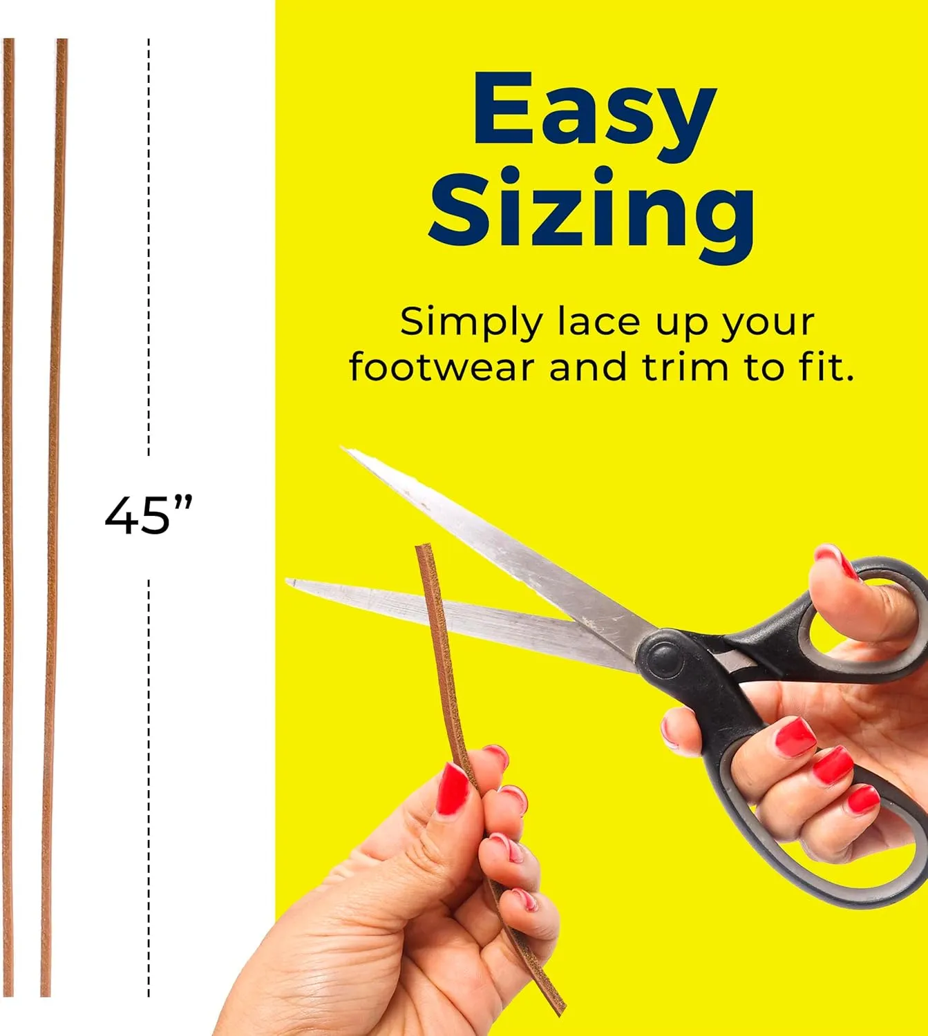 TOFL Leather Boat Shoe Lacing Kit | 45 inches | 1 Needle And 2 Strips [1 Pair]