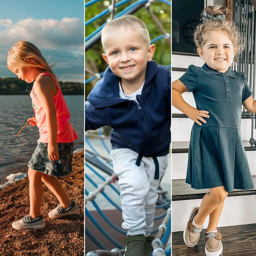 tombik Toddler Boys & Girls Boat Shoes Kids Canvas Sneakers (Toddler/Little Kid)